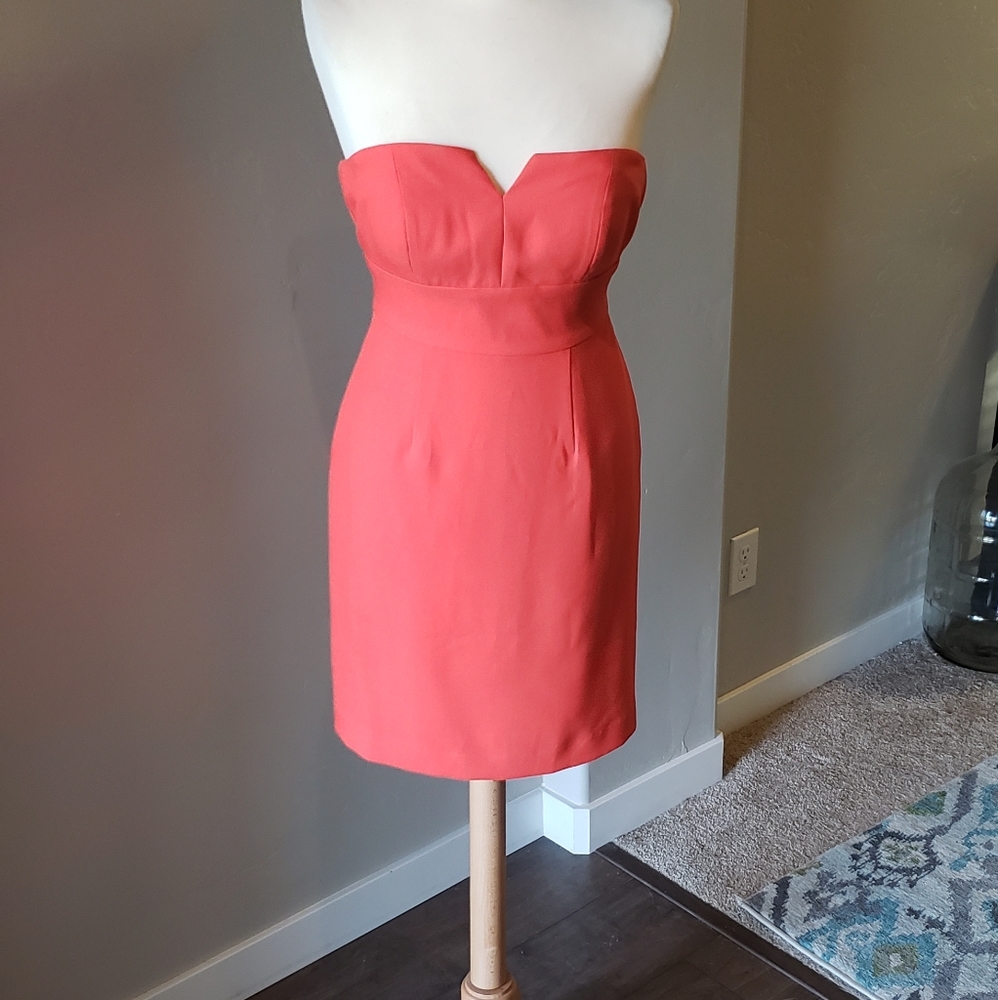 Gianni Bini strapless coral/orange dress